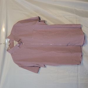 Mizzen + Main Red Checkered Short Sleeve Shirt